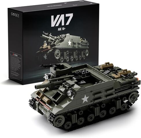 Nifeliz Military M7 Priest Tank Model Building Set, WW2 Howitzer Army Vehicle Building Set for Adults, Collectible Army Display Model Set and Gift for Enthusiasts (646 PCS, NF10336) in Saudi Arabia
