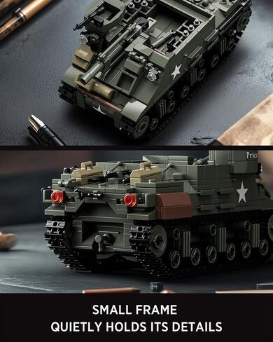 Nifeliz Military M7 Priest Tank Model Building Set, WW2 Howitzer Army Vehicle Building Set for Adults, Collectible Army Display Model Set and Gift for Enthusiasts (646 PCS, NF10336) in Saudi Arabia