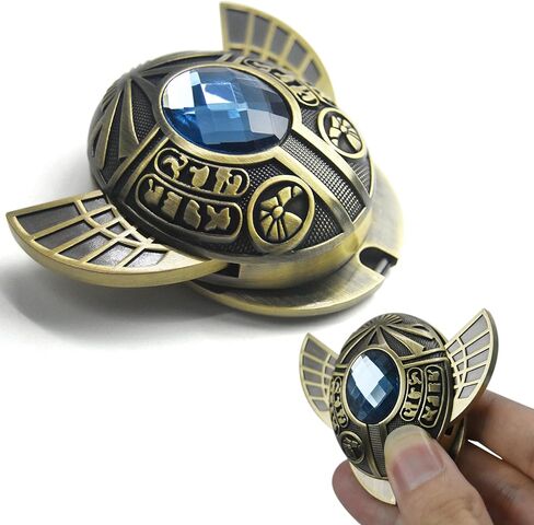 Sacred Beetle Fidget Slider, Alloy Metal Fidget Toys for Adults with Linkage Mechanism, Slide Up/Down to Extend/Retract The Wings, Home Office Desk Toy for Stress & Anxiety Relief (Bronze) in Saudi Arabia