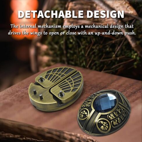 Sacred Beetle Fidget Slider, Alloy Metal Fidget Toys for Adults with Linkage Mechanism, Slide Up/Down to Extend/Retract The Wings, Home Office Desk Toy for Stress & Anxiety Relief (Bronze) in Saudi Arabia
