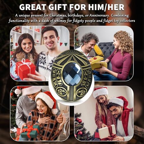 Sacred Beetle Fidget Slider, Alloy Metal Fidget Toys for Adults with Linkage Mechanism, Slide Up/Down to Extend/Retract The Wings, Home Office Desk Toy for Stress & Anxiety Relief (Bronze) in Saudi Arabia