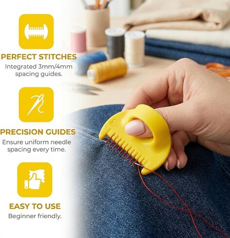 Sewing Edge Guide Tool Set – 4PCS Edge Stitch Lock & Sewing Gauge, Precise Seam Guide for Straight Stitching, Hemming & Fabric Alignment, Handy Sewing Accessories for DIY & Home Projects in Saudi Arabia