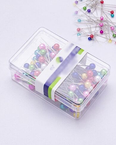 100 Pcs Sewing Tool with Pearlized Heads - 1.65 Inch Straight Tool for Fabric, Quilting, Crafts, and DIY Projects, Multicolor Dressmaker Tool for Jewelry Decoration and Sewing in Saudi Arabia
