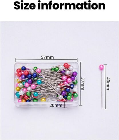 100 Pcs Sewing Tool with Pearlized Heads - 1.65 Inch Straight Tool for Fabric, Quilting, Crafts, and DIY Projects, Multicolor Dressmaker Tool for Jewelry Decoration and Sewing in Saudi Arabia