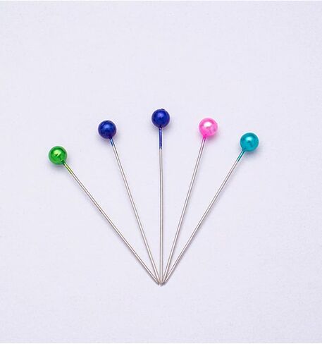 100 Pcs Sewing Tool with Pearlized Heads - 1.65 Inch Straight Tool for Fabric, Quilting, Crafts, and DIY Projects, Multicolor Dressmaker Tool for Jewelry Decoration and Sewing in Saudi Arabia