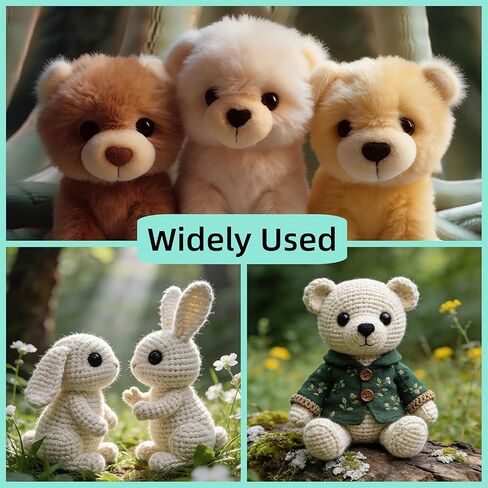 Hukiwow 40 قطعة 40 مم عيون أمان وغسالات 40 مم عيون أمان كبيرة كبيرة حرفية سوداء بلاستيكية كروشيه لصنع الدمى على شكل حيوانات كروشيه in Kuwait