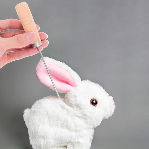 Garneck Doll Cotton Filling Tool: 9 Inch Plush Stuffing Metal Awl with Wooden Ergonomic Handle Filler Accessory for Plush Pillows and Crafts Doll Making Supplies, Easy-to-use in Saudi Arabia
