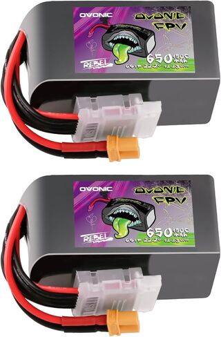 OVONIC 6S 650mAh Lipo Battery 22.2V 150C Battery with XT30 Plug for RC Car Truck RC Vehicles Boat Drone RC Airplane Quadcopter Helicopter FPV Racing Hobby Models [1 Package Including 2 Batteries] in Saudi Arabia