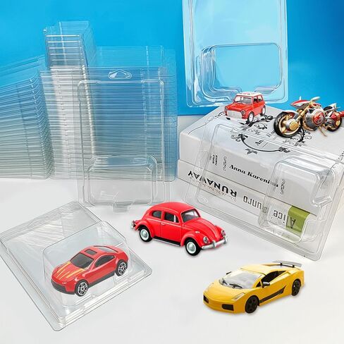 48 Pcs Clear Protector Cases Model Car Clamshell Cases Display Case, Clear Protective Packs Car Blister Pack Covers Compatible with Hot-Wheels for Storage, 7.5 x 5 x 2 Inch in Saudi Arabia