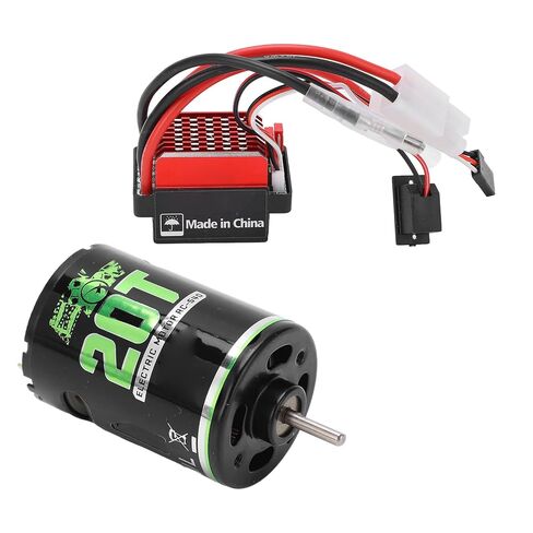 محرك RC المصقول، 540 درجة التواء عالية، وضع مزدوج منخفض الضوضاء، محرك مصقول منخفض الجهد 360A ESC لسيارات RC SUV(20T) in Kuwait