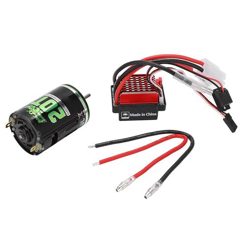 محرك RC المصقول، 540 درجة التواء عالية، وضع مزدوج منخفض الضوضاء، محرك مصقول منخفض الجهد 360A ESC لسيارات RC SUV(20T) in Kuwait