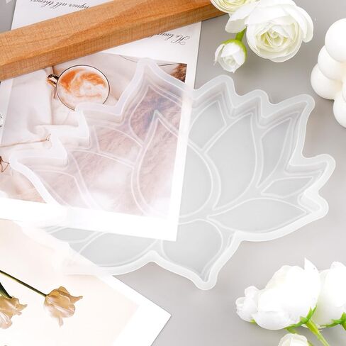 Lotus Flower Coaster Mold, Coaster Resin Mold, Epoxy Resin Molds, Cup Mat Silicone Mould, DIY Crafts Decorations Jewelry Casting Supplies in Saudi Arabia