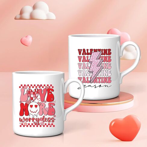 UV DTF Cup Wrap - 20 Sheet Retro Valentine UV DTF Transfer Stickers, Trendy Cup Wraps for Glass, Y2K Style Waterproof Decals, DIY Crafts for Teenagers Friends in Saudi Arabia