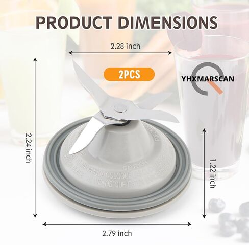 2 PCS Blender Blade with Silicone Gasket Replacement Parts for Black & Decker Blenders BL2020S BL2010WP Blender Blade Replacement Assembly Replace: 2010BG BL2010BPA in Saudi Arabia