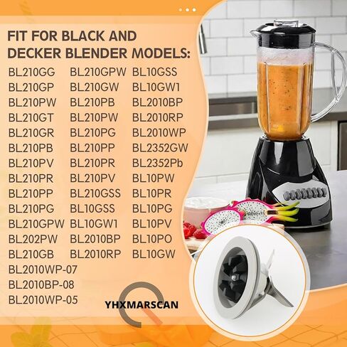 2 PCS Blender Blade with Silicone Gasket Replacement Parts for Black & Decker Blenders BL2020S BL2010WP Blender Blade Replacement Assembly Replace: 2010BG BL2010BPA in Saudi Arabia