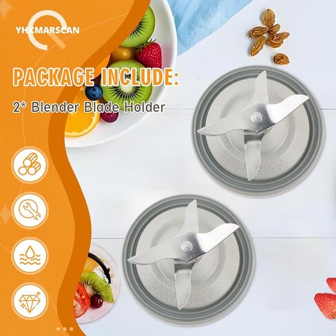 2 PCS Blender Blade with Silicone Gasket Replacement Parts for Black & Decker Blenders BL2020S BL2010WP Blender Blade Replacement Assembly Replace: 2010BG BL2010BPA in Saudi Arabia