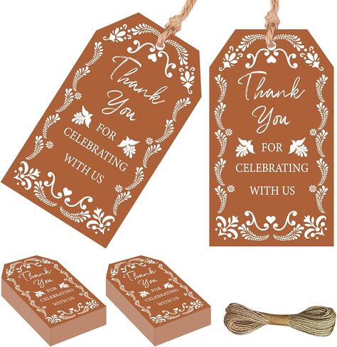 Serencatcher Cielito Lindo Party Decorations, 50pcs Mexican Fiesta Talavera Thank You for Celebrating with Us Gift Tags with String 1.9x3.5 Inches for Cielito Lindo Baby Shower Birthday Party Favors in Saudi Arabia