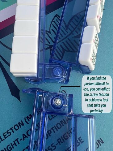bestcool Mahjong Racks with Pushers Set of 4, Mahjong Tile Holders with Dice, Racks with Attached Pushers, Mahjong Accessories and Supplies for Women(Blue-Pink) in Saudi Arabia