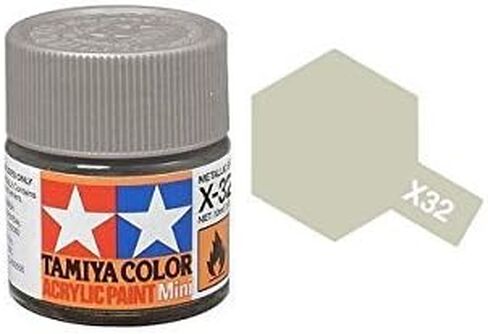 TAMIYA X32 81532 أكريليك صغير X32 تيتانيوم فضي 1/3 أونصة 10 مل in Kuwait