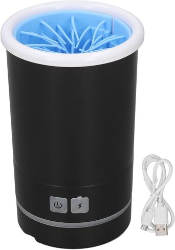 gernie Electric Pet Washer, 2000mAh USB Rechargeable Automatic Dog Washer 2 in 1 Portable Dog Foot Cleaner with Soft Brush for Small Medium Dogs s and Cats in Saudi Arabia
