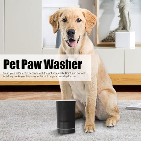 gernie Electric Pet Washer, 2000mAh USB Rechargeable Automatic Dog Washer 2 in 1 Portable Dog Foot Cleaner with Soft Brush for Small Medium Dogs s and Cats in Saudi Arabia