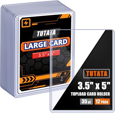 3.5x5 Inches Oversize Card Topload Holders – 12 Pack, Premium Top Loaders for MTG Planechase Cards, Clear Rigid Top Loader Protectors in Saudi Arabia
