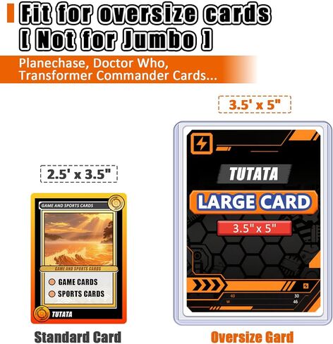 3.5x5 Inches Oversize Card Topload Holders – 12 Pack, Premium Top Loaders for MTG Planechase Cards, Clear Rigid Top Loader Protectors in Saudi Arabia