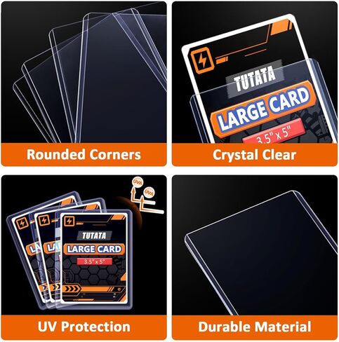 3.5x5 Inches Oversize Card Topload Holders – 12 Pack, Premium Top Loaders for MTG Planechase Cards, Clear Rigid Top Loader Protectors in Saudi Arabia
