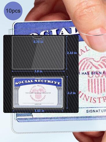 10 Pack Social Security Card Protector Sleeves, New Medicare Card Protector Sleeve, 12 Mil Clear PVC Water Resistant Sleeves for New Medicare Cards, Business Cards, ID Cards in Saudi Arabia