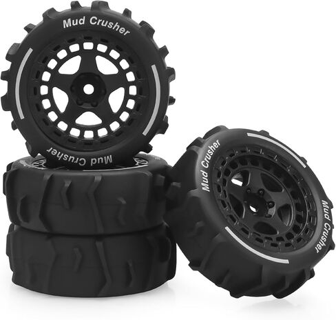 عجلات وإطارات 1/14 RC، إطارات Daitoku 12mm Hex Hub RC Car Beach لـ ARRMA 1/14 Typhon GROM - أبيض in Kuwait