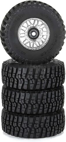 Flat Iron Front/Rear Tires Mounted 12mm Hex Chrome Diablo (4): TYPHON GROM in Saudi Arabia