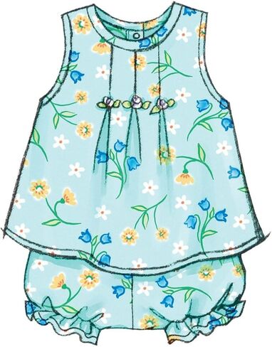 BUTTERICK PATTERNS B3405 Infants' Dress, Top, Romper, Panties, Hat & Headband, Size LRG (L-XL) in Saudi Arabia