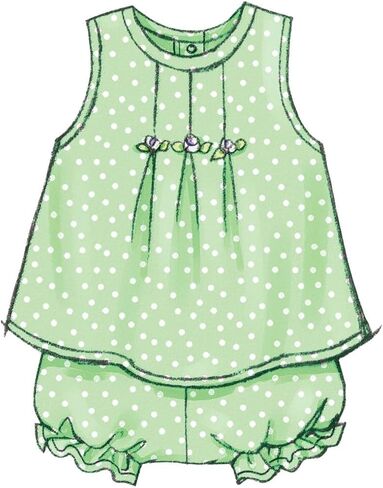 BUTTERICK PATTERNS B3405 Infants' Dress, Top, Romper, Panties, Hat & Headband, Size LRG (L-XL) in Saudi Arabia