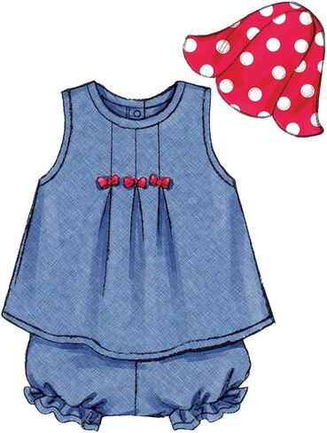 BUTTERICK PATTERNS B3405 Infants' Dress, Top, Romper, Panties, Hat & Headband, Size LRG (L-XL) in Saudi Arabia
