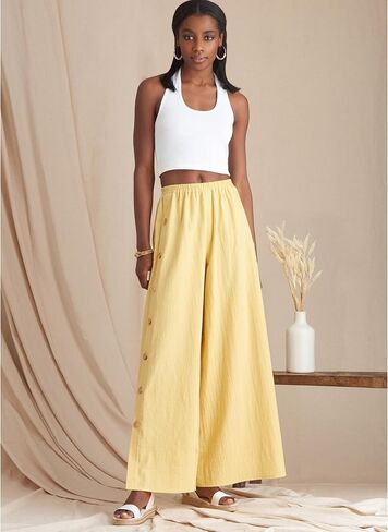 Simplicity SS9608R5 حزمة أنماط خياطة تنورة Misses وسروال واسع الساق، رمز التصميم S9608، المقاسات 14-16-18-20-22 in Kuwait