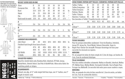 New Look Sewing Pattern N6618 Misses' Dresses in Two Lengths, various, White in Saudi Arabia