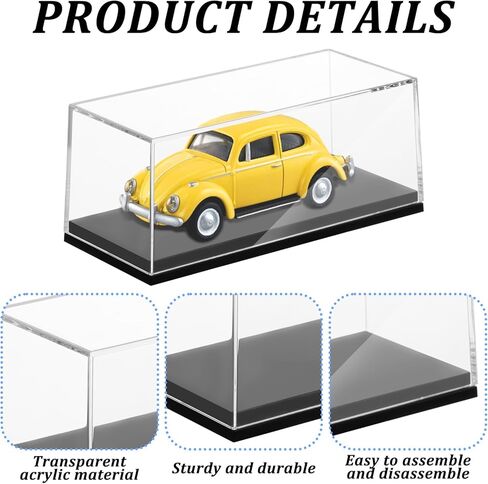 36 PCS Clear Model Cars Display Case,Toy Car Display Organizer Storage Case Fit for 1/64 Car Model,Clear Acrylic Display Box with Black Base for Hot Wheels Car(4.17 x 1.81 x 1.81 in) in Saudi Arabia