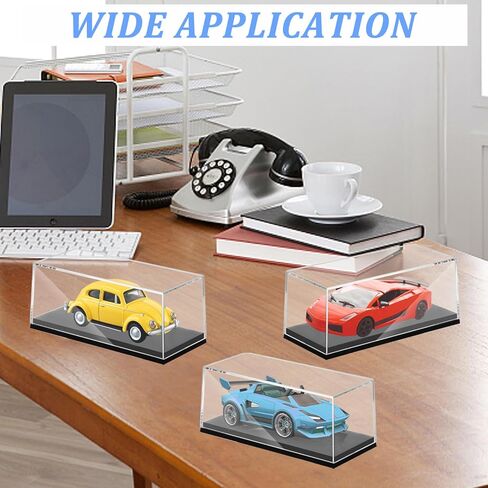36 PCS Clear Model Cars Display Case,Toy Car Display Organizer Storage Case Fit for 1/64 Car Model,Clear Acrylic Display Box with Black Base for Hot Wheels Car(4.17 x 1.81 x 1.81 in) in Saudi Arabia