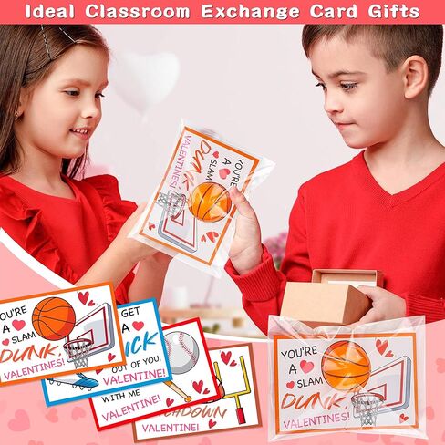 28 Pack Stress Ball Valentines Day Cards for Kids School, Valentines Day Gifts for Kids Classroom, Sports Valentines for Boys Class Valentines Exchange Cards Party Favors Exchange Gifts Prizes in Saudi Arabia