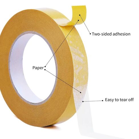 256 Yards Thin Double Sided Tape for Craft,Card Making,Gift,Scrapbooking and Office School Stationery Supplies,Paper Backing(Width: 1/4 inch) in Saudi Arabia