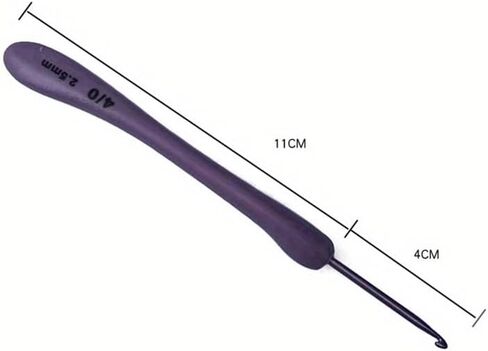8PCS Purple Crochet Hooks Set Plastic Handle Knitting Needles for Hats Sweaters Socks Scarves Weaving (Purple) in Saudi Arabia
