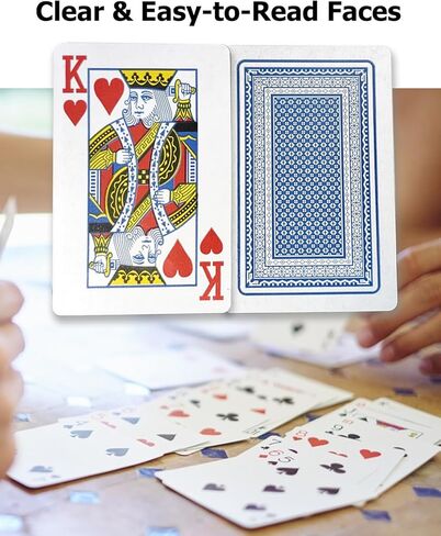 أوراق لعب كلاسيكية، مجموعة أوراق قياسية، سلسة للبوكر، لعبة بلاك جاك لألعاب طاولة الحفلات العائلية in Kuwait