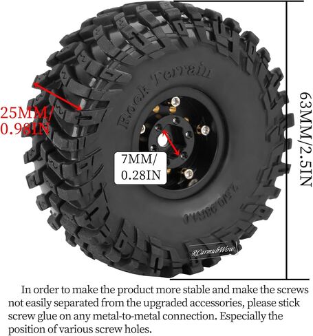 1.0 Beadlock Wheels and Tires for 1/24 1/18 RC Crawler Car SCX24 TRX4M,Brass 1.0 Beadlock Wheels 1.0 Beadlock Tires Set Soft Sticky 1.0 Mud Tires,4pcs in Saudi Arabia