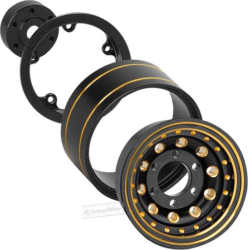 1.0 Beadlock Wheels and Tires for 1/24 1/18 RC Crawler Car SCX24 TRX4M,Brass 1.0 Beadlock Wheels 1.0 Beadlock Tires Set Soft Sticky 1.0 Mud Tires,4pcs in Saudi Arabia