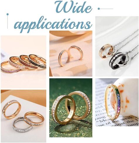 24 قطعة من UNICRAFTALE 4 أحجام من الفولاذ المقاوم للصدأ إعدادات فارغة حلقات أخدود مستديرة مكونات حجم 7-10 حلقة أساسية فارغة لترصيع خواتم صنع المجوهرات in Kuwait