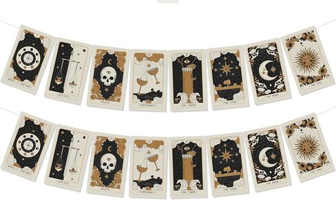 Tarot Card Banner - NO DIY Tarot Cards Party Decorations For Witchy Astrology Birthday Party Décor in Kuwait