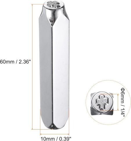 uxcell 1/4" (6mm) Punch Stamp 40Cr Alloy Steel, Cute Cactus Pattern Punch Tool Punch Press Tool for Metal Plastic Wood Leather in Saudi Arabia