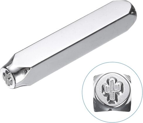 uxcell 1/4" (6mm) Punch Stamp 40Cr Alloy Steel, Cute Cactus Pattern Punch Tool Punch Press Tool for Metal Plastic Wood Leather in Saudi Arabia