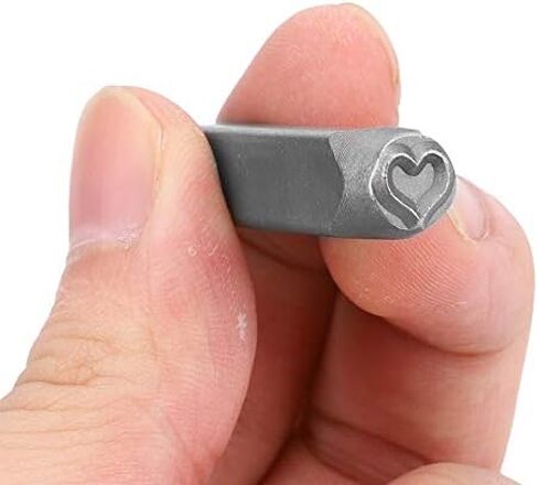 Metal Stamping Kit, 6mm Leathercraft Metal Heart Stamps Punch for Leather Craft Belt Bag Craft DIY Jewelry Marking in Saudi Arabia