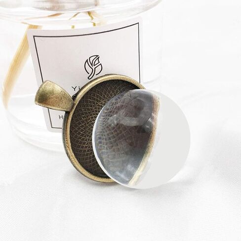 Enenes 50MM Round Glass Cabochons 25PCS Clear Dome Cabochon Tiles with Flat Backs for Jewelry Making, Pendants, Crafts, DIY Art in Kuwait